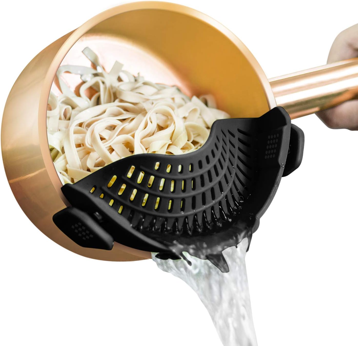 Clip On Silicone Strainer, Pasta Strainer, Clip on Food Strainer, Kitchen Strainer Clip On Silicone Strainer, Pasta Strainer, Clip on Food Strainer, Kitchen Strainer